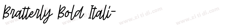 Bratterly Bold Itali字体转换